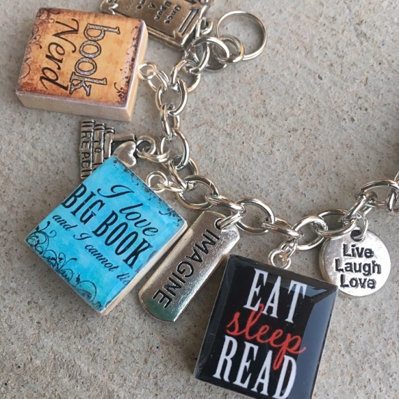 Book Lover Charm Bracelet