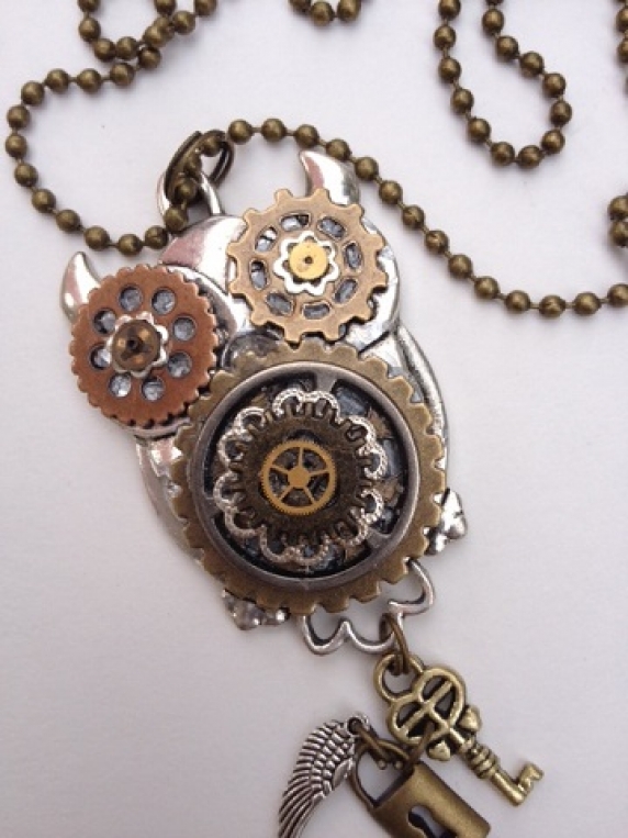 Steampunk Owl Necklace