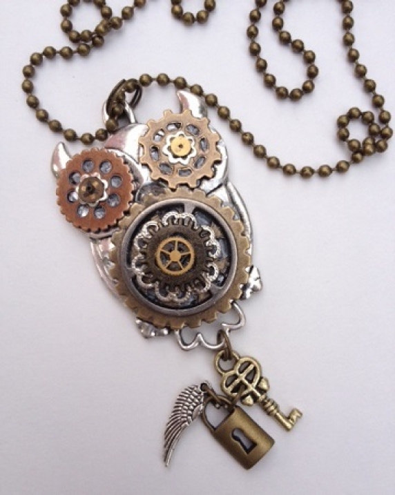 Steampunk Owl Necklace
