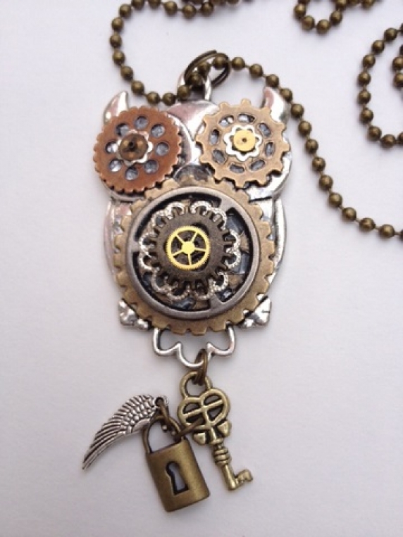Steampunk Owl Necklace