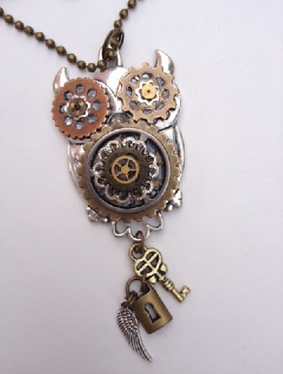 Steampunk Owl Necklace